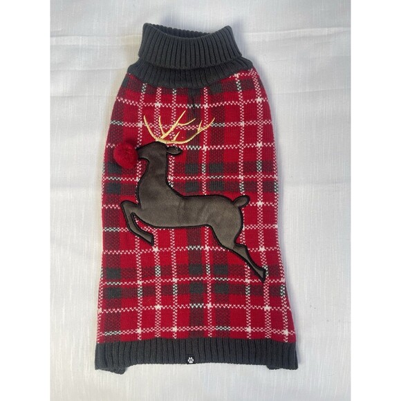DUKE & DAISY Rudolph The Red Nose Raindeer Holiday Dog Sweater Sz L & XL New - Picture 1 of 6